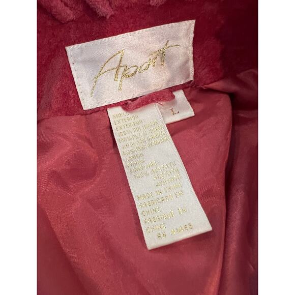 Vintage Apart Genuine Suede Whipstitch Detail Jacket Dusty Rose L - Picture 6 of 6